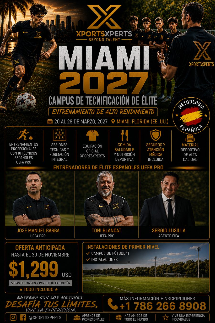 Cartel Campus de Tecnificación XportsXperts Miami 2027